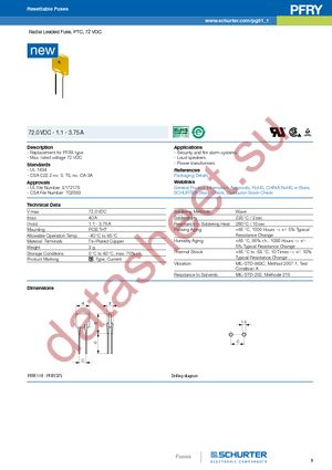 PFRY.300 datasheet  